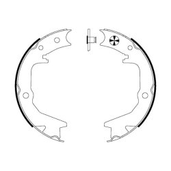 Handbrake Shoe Set MINTEX MFR518 OE Ref MB950211 MINTEX
