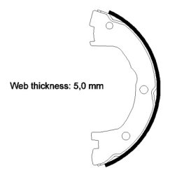 Handbrake Shoe Set MINTEX MFR526 OE Ref 5801342463 MINTEX