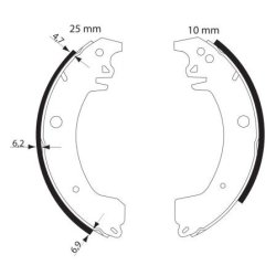 Brake Shoe Set MINTEX MFR533 OE Ref 7701205689 MINTEX