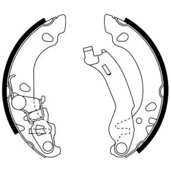 Brake Shoe Set MINTEX MFR545 OE Ref 77362491 MINTEX