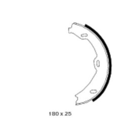 Handbrake Shoe Set MINTEX MFR556 OE Ref A2204200520 MINTEX