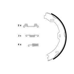 Handbrake Shoe Set MINTEX MFR568 OE Ref A2304200320
