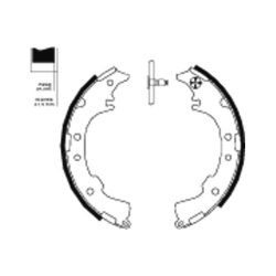 Brake Shoe Set MINTEX MFR569 OE Ref 04495B4050000 MINTEX