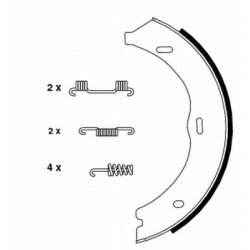 Handbrake Shoe Set MINTEX MFR597 OE Ref 4474206400 MINTEX