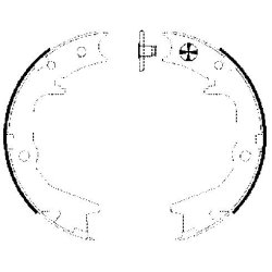 Handbrake Shoe Set MINTEX MFR626 OE Ref MN102635 MINTEX