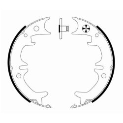 Handbrake Shoe Set MINTEX MFR637 OE Ref 440608J00K MINTEX