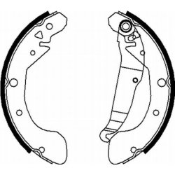 Brake Shoe Set MINTEX MFR644 OE Ref 96349066