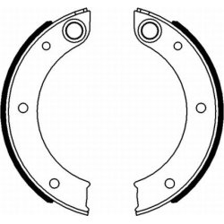 Handbrake Shoe Set MINTEX MFR647 OE Ref 91135209710