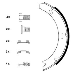 Handbrake Shoe Set MINTEX MFR650 OE Ref 1404200820 MINTEX