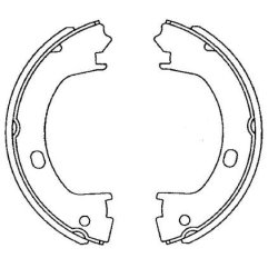 Handbrake Shoe Set MINTEX MFR660 OE Ref K05073647AA MINTEX