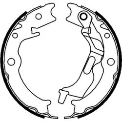 Handbrake Shoe Set MINTEX MFR661 OE Ref 96348197 MINTEX