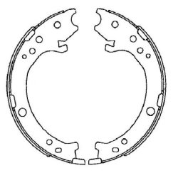 Handbrake Shoe Set MINTEX MFR665 MINTEX