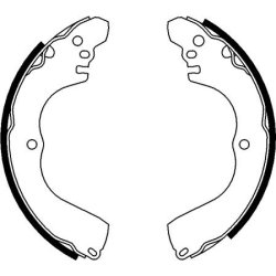 Brake Shoe Set MINTEX MFR677 OE Ref MR476000 MINTEX