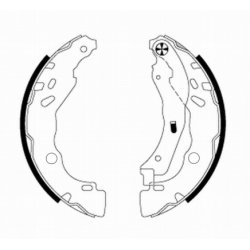 Brake Shoe Set MINTEX MFR692 OE Ref 1606631180 MINTEX