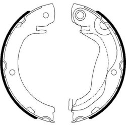 Handbrake Shoe Set MINTEX MFR694 OE Ref 044950F020 MINTEX