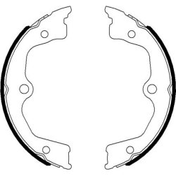 Handbrake Shoe Set MINTEX MFR698 OE Ref 43053TP6A00 MINTEX