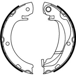Handbrake Shoe Set MINTEX MFR711 OE Ref 044950F010 MINTEX