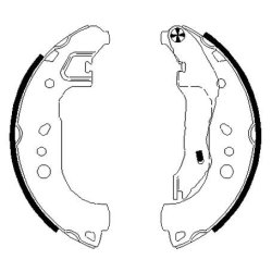 Brake Shoe Set MINTEX MFR718 OE Ref 6R0698525B MINTEX