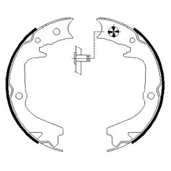 Handbrake Shoe Set MINTEX MFR722 OE Ref 26694AG000 MINTEX