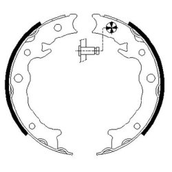 Handbrake Shoe Set MINTEX MFR723 OE Ref 26694FJ000 MINTEX