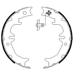 Handbrake Shoe Set MINTEX MFR724 MINTEX