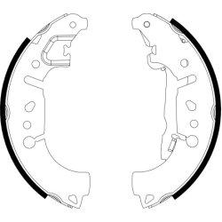 Brake Shoe Set MINTEX MFR731 OE Ref 77367099 MINTEX