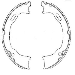 Handbrake Shoe Set MINTEX MFR747 OE Ref 5093390AB MINTEX