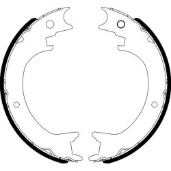 Handbrake Shoe Set MINTEX MFR754 OE Ref 4800A058 MINTEX