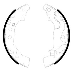 Brake Shoe Set MINTEX MFR771 OE Ref 5320084M01