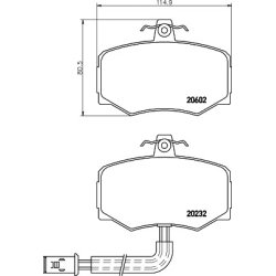 Brake Pad Set MINTEX MGB421 OE Ref JLM577