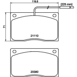 Brake Pad Set MINTEX MGB443 OE Ref JLM9727