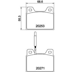 Brake Pad Set MINTEX MGB560 OE Ref 424557