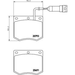 Brake Pad Set MINTEX MGB693 OE Ref 79GB2K021AB