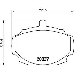 Brake Pad Set MINTEX MLB10 OE Ref GBP256 MINTEX