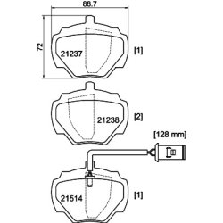 Brake Pad Set MINTEX MLB105 OE Ref STC9189 MINTEX