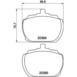 Brake Pad Set MINTEX MLB40 OE Ref 91109274