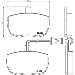 Brake Pad Set MINTEX MLB79 OE Ref 7963999