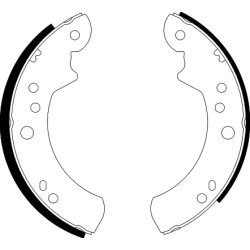 Brake Shoe Set MINTEX MLR64T OE Ref 801469 MINTEX