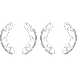 Brake Shoe Set MINTEX MSK002 OE Ref GBS733 MINTEX