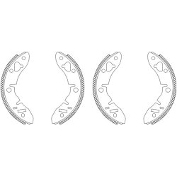 Brake Shoe Set MINTEX MSK003 OE Ref GBS90701 MINTEX