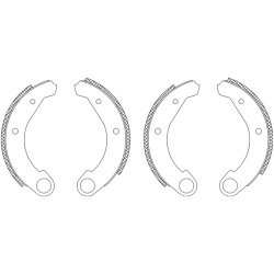 Brake Shoe Set MINTEX MSK008 OE Ref AM451018A MINTEX