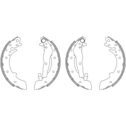 Brake Shoe Set MINTEX MSK013 OE Ref 34219064270 MINTEX