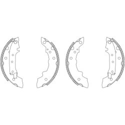 Brake Shoe Set MINTEX MSK015 OE Ref 95609806 MINTEX