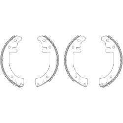 Brake Shoe Set MINTEX MSK037 OE Ref 7701205058 MINTEX