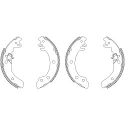 Brake Shoe Set MINTEX MSK062 OE Ref 89FB2200BB MINTEX