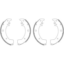 Brake Shoe Set MINTEX MSK069 OE Ref 7701201530 MINTEX