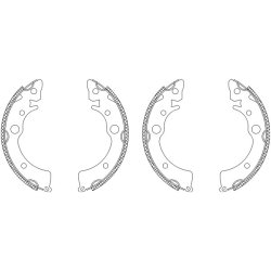 Brake Shoe Set MINTEX MSK094 OE Ref 43153SH3G02 MINTEX