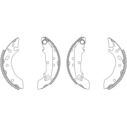 Brake Shoe Set MINTEX MSK102 OE Ref 91AB2200RB MINTEX