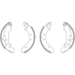 Brake Shoe Set MINTEX MSK150 OE Ref GBS90830 MINTEX