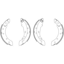 Brake Shoe Set MINTEX MSK155 OE Ref 4251J5 MINTEX